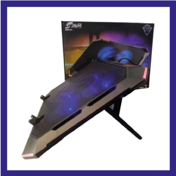 Base Refrigerante J&R Reclinable RGB Gamer 4 Ventiladores - Image 3