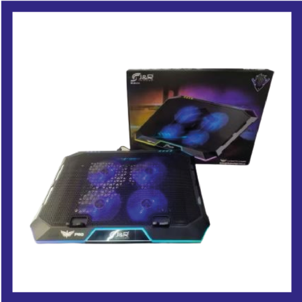 Base Refrigerante J&R Reclinable RGB Gamer 4 Ventiladores - Image 2
