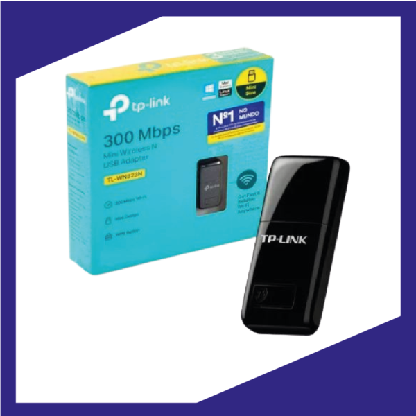 Mini Adaptador USB Inalámbrico N de 300 Mbps Tp-link TL-WN823N
